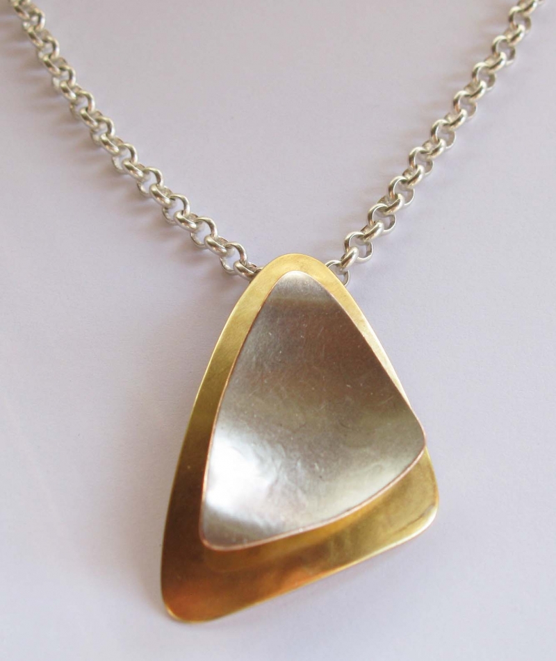 Long Necklace with 2 Soft Triangles